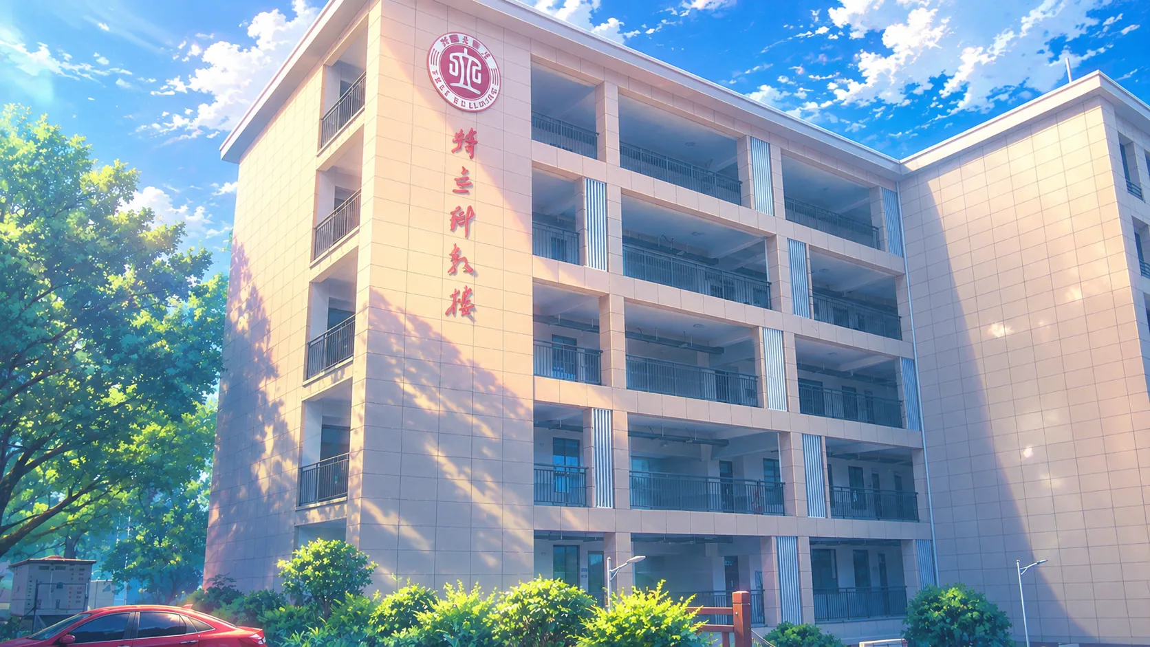 祁阳一中校园插画